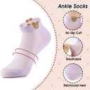 Glamorstar Womens Ankle Socks 5 Packs Pastal Cute Low Cut Socks (One Size)