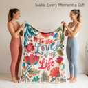 HORIMOTE HOME Sherpa Blanket for Winter, Soft Warm Blanket, Reversible Fleece Blanket for Women, Girls & Mom, Gifts for Your Loved One Throw Blanket for Birthday, Christmas 60"x80" (Bliss Petal)