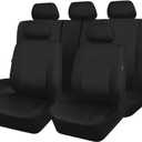 Flying Banner Car Seat Covers Front Seats Rear Bench Polyester car seat Protectors Easy installations Rear Bench Split Classic Man Lady Truck Soid Black