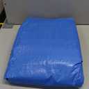 CARTMAN Finished Size 16x20 Feet Blue Poly Tarp 5 Mil Thick, Multipurpose Protective Cover for Camping, Tent, Boat, RV, Car