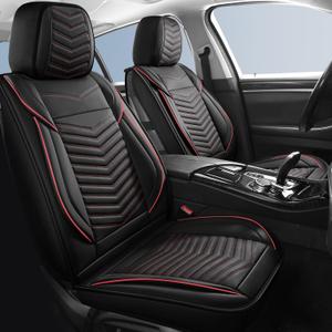 HChengkikz Nappa Leather Car Seat Covers Front Seats, Car seat Protector, Waterproof Car Seat Cushion, Universal Automotive Seat Covers Fit for SUV Truck Pick-up Sedan and Most Cars