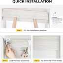 UNISHADES No Drill Cordless Bamboo Roman Shades, 48x64 in, Off White | Natural material, Light Filtering, Easy Install