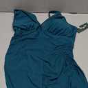 Blooming Jelly Women One Piece Swim Dress Tummy Control Swimsuits Slimming Mesh Sheer Sarong Wraps Bathing Suit, Large
