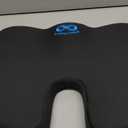 Everlasting Comfort Doctor Recommended Memory Foam Seat Cushion for Office Chairs & Car - Ergonomic Office Desk Accessories - Cushions for Tailbone Pain Relief, Sciatica (Black, Large) 