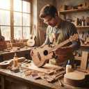 26 Inch DIY Ukulele Kit, Soprano Guitar Build Assembly Wooden Small Hawaiian Instrument Manual Handwork Custom Tools Accessories
