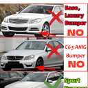 Front Bumper Lip Splitter Spoiler Compatible with Mercedes C-Class C250/ C300/ C350/ C204/ W204 2011-2014 (Sport Models Only), Gloss Black 3pcs Air Chin Body Kit Exterior Accessories