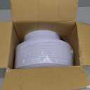 PULOTE 100PCS White Plastic Plates Disposable - Heavyweight 50 White Dinner & 50 Dessert/Salad Plates for Wedding, Party