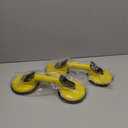 Glass Suction Cups Heavy Duty Aluminum Vacuum Plate Handle Floor Holder Hooks to Lift Large Glass/Tile Suction Cup Lifter/Moving Glasses/Pad for Lifting/Dent Puller (2 Pack) (Yellow)