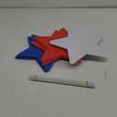 Geelin 12 Pack 4th of July Yard Sign Patriotic Stars Yard Sign with Stakes Red White and Blue Stars Decoration Independence Day Star Decoration with Stick for Lawn and Garden Outdoor