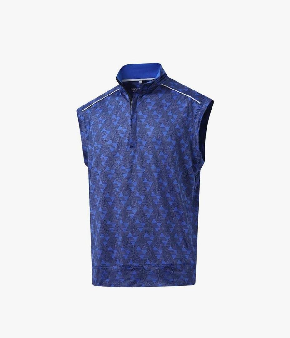 Rouen Mens Vests Outerwear Lightweight Moisture Wicking Midlayer Sleeveless Sports Golf Quarter Zip Pullover Mens Vesta M