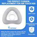 2 Packs Replacement Cushion (L) for AirTouch N20, Optimized Comfort & Secure Seal with Memory Foam (New Version), Superior Value & Durable Replacement Supplies by Everness(L)