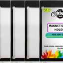 5CT Magnetic Card Holders - 35pt One Touch Card Holder | U-V Protection Hard Plastic Case for Trading Cards | Baseball Card Holders - Glossy, HD Clear, Diamond Egde Gold Magnet - JET BLACK
