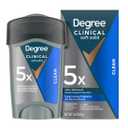 Degree Men Antiperspirant Deodorant Clean 72-Hour Sweat & Odor Protection Prescription-Strength Antiperspirant For Men with MotionSense Technology 1.7 oz, EXP 2027/09