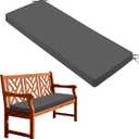 Outdoor Bench Cushions for Outdoor Furniture, 42x18 Inch, Waterproof Patio Furniture Cushion, Fade Resistant Bench Cushions for Porch Swing, Long Bench, Indoor, Dark Grey