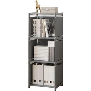 RIIPOO Versatile 3-Cube Storage Organizer Shelves for Bedroom Closet, Space-Saving 4-Layer Bookshelf | Compact Bookcase Unit Ideal for Small Spaces