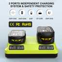 Powilling P117 Replacement for Ryobi 18V Battery Charger, Dual Chemistry 18V Charger for Ryobi Battery P100 P101 P102 P103 P105 P107 P108 P200