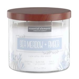 Sea Meadow & AMBER 3-WICK 14.75OZ JAR CANDLE