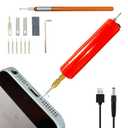 Cell Phone Damaged Screw Removal Iphone Repair Tool Broken Screw Extractor Kit for Small Screw Suitable for Laptop Ipad game consoles, etc USB 5V 10W Supply Soldering Iron not Included