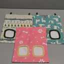 UPINS 3Pcs Hay Bag for Rabbits - 2-Hole Guinea Pig Hanging Hay Feeder for Rabbits, Chinchillas, Hamsters & Small Pets