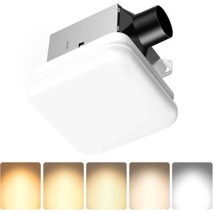 Consciot 50 CFM Bathroom Exhaust Fan with Light, 1000lm LED Light, 7.25*7.5*5 Inches