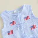 YINGISFITM 4th Fourth of July Toddler Baby Girl Outfit USA American Flag Tank Top Dress Shirt Shorts Independence Day Clothes