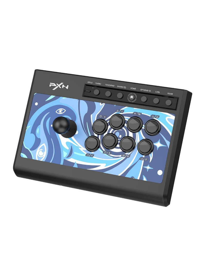 PXN-008 Fight Stick Joystick Arcade Fight Stick with Turbo Macro Functions Plug and play Arcade Fighting Compatible PC/Xbox One Xbox Series X/S Android TV Box, N-Switch