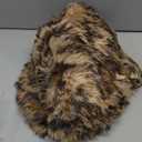 XeGe 20x54 Fluffy Leopard Print Body Pillow Cover, Cheetah Print Plush Fuzzy Faux Fur Body Pillowcase with Zipper, Farmhouse Shaggy Furry Long Pillow Cover for Pregnant Women Side Sleeper, Brown