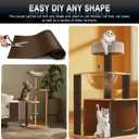 2Pack Total 78.7"x15.8" Cat Scratch Mat for Cat Couch Furniture and Wall Protector | Trimmable Self-Adhesive Carpet Climb Cat Scratcher for Covering Cat Tower and Replacement Pads (Brown)