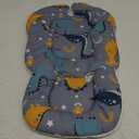 2 in 1 Infant Insert for Carseat, Newborn Car Seat Insert with 3D Mink Dot, Soft Baby Car Seat Head Support for Boys Girls, Breathable Car Seat Cushion for Baby, Stroller Cushion for Swing, Bouncer (Gray Dinosaur)