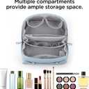 GAGAKU Large Travel Makeup Bag for Women Waterproof - Cosmetic Toiletry Organizer, Makeup Pouch for Girls - Color Blue