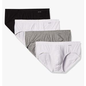 2(X)IST mens Essential Cotton Bikini Brief 4-pack Underwear, Heather Grey/White/Black, Medium US M
