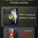 for Samsung Galaxy Z Fold 5 Case with Card Holder & Slide Camera Cover, Built-in Screen Protector & Hinge Protection, Shockproof Durable Wallet Phone Case for Galaxy Z Fold 5 5G 2023, Black