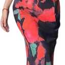 XPONNI Y2K Backless Wedding Guest Dress Sheer Lace Tie Dye Vacation Maxi Dress Resort Beach Long Dresses Summer 2025 (Orange)