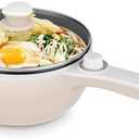 Dezin Hot Pot Electric Upgraded, Non-Stick Sauté Pan, Rapid Noodles Electric Pot, 1.5L Mini Portable Hot Pot for Steak, Egg, Fried Rice, Ramen, Oatmeal, Soup with Power Adjustment