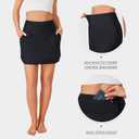 ANIVIVO Women's 17" Swim Skirt High Waisted Bathing Suit Skirt Tummy Control Swimsuit Bottoms for Women with Zipper Pocket