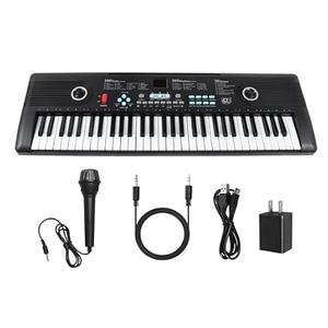 61 Keys Piano Keyboard, Electronic Digital Piano with Built-in Speaker Microphone, Portable Keyboard Gift Teaching for Beginners, Electric Piano for Kids, Birthday Gift for Children