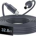 Starlink Mini Cable 10M/32.8FT USB C to DC Power Cables Cord 100W Input, DC Power Cables Direct to USB-C for Starlink Mini Work with 100W+ PD Source Waterproof