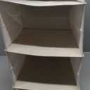 Large Hanging Sweater Organizer for Closet,Collapsible 6-Shelf Hanging Closet Shelves with Drawers, Washable (Beige -6 Shelf)