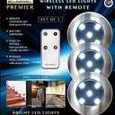 Bell+Howell Wireless LED Night Light with Remote Control, Auto On/Off Night Lights, Ideal for Kitchen Bathroom, Nursery, Bedroom, Hallway, Stairs, 3 Pcs