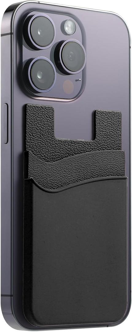 8 x Silicone Card Holder for Phone Case, Stick On Wallet for iPhone | Silicone adhesive card holder sticks firmly to any right size phone case. Holds ID, credit cards & cash securely