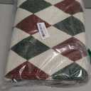 LIVEBOX Checkered Runner Rug, 2x6 Washable Kitchen Bathroom Runner Rug, Modern Laundry Room Carpet Runners, Christmas Plaid Soft Non Slip Indoor Runners for Entryway Bathroom Bedroom Laundry (Berry Red/Pine Green)