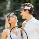 Potato Sport Sun Visor Hat Adjustable Summer Outdoor Travel Beach Ball Cap Empty Top Baseball Cap for Men Women (Gray)