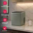 Frigidaire, Countertop Ice Maker, 26 lbs per Day Fast Bullet Ice Making Machine with Touch Display, 9 Pieces in 715 Minutes, Portable Ice Machine for Home Kitchen, Office & RV, Green