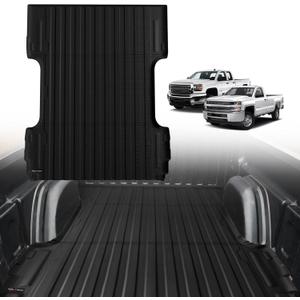 TripleAliners Truck Bed Mat Compatible with 2007-2019 Chevy Silverado/GMC Sierra 1500 2500 3500HD LD Limited Accessories 6.6FT Bed Perfectly Flush All Weather Protection TPE HeavyDuty Pickup Mat