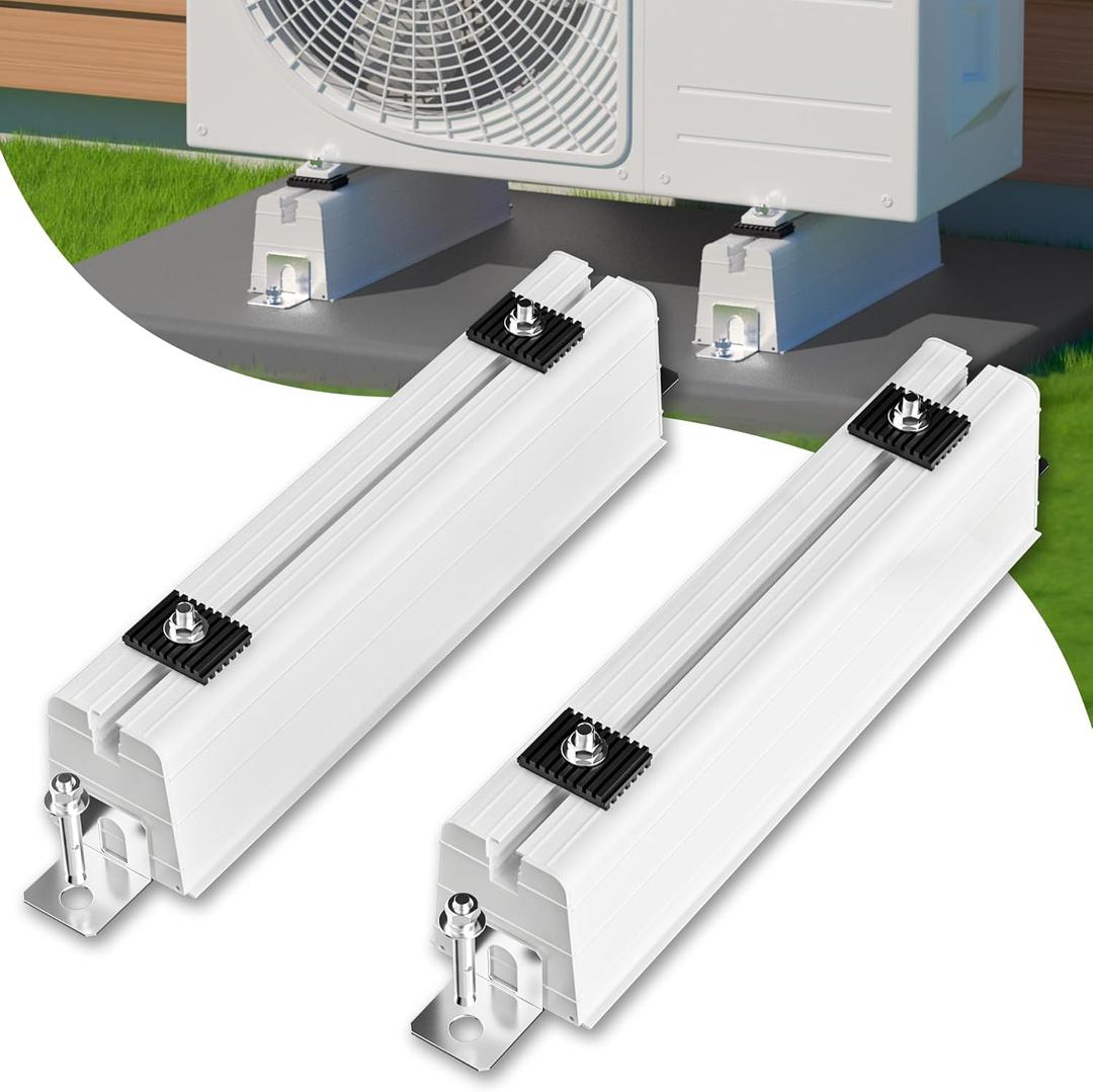 Minisplit Floor Mounting Base: Ground Stand Anti-Vibration Condenser Pads for 12000BTU, 24000BTU Air Conditioner, Heat Pump, Support Up to 485 lbs,Mini Split Pad for Outdoor Condenser Units