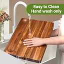 Acacia Wood Cutting Board for Kitchen, 1.5 Thick Chopping Board with Juice Groove, Sorting Compartment Charcuterie Board, 16x12x1.5 Inch Butcher Block
