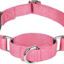 Martingale Collar for Dogs with Quick Release Buckle, Heavy-Duty Solid Color Nylon Training Collars - Adjustable No-Slip Design for Medium & Large Dog