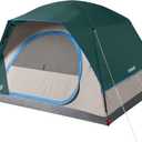 Coleman Skydome Camping Tent with 5 Minute Setup, 2/4/6/8 Person Weatherproof Tent with Rainfly & Carry Bag, 20% More Headroom Than Traditional Canopies (PFAS-Free, Evergreen)