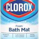 Duck Brand Clorox Cushioned Foam Bath Mat for Tubs, Non-Slip with Suction Cups, 17 Inches x 35 Inches, White