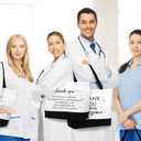 Cunno 6 Pcs Christmas Thank You Canvas Bag for Women Employee Appreciation Gift Reusable Grocery Bags for Coworker Nurse